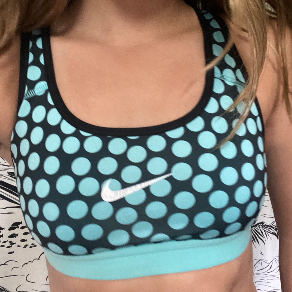Nike Blue Polka Dot Sports Bra Size XS